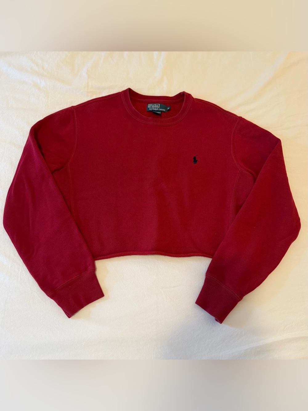 Polo by Ralph Lauren Women's Burgundy Crewneck Sweatshirt